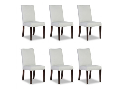 6x chairs chair upholstery design lounge club seat back set armchair new