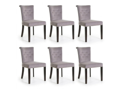 6x Design Upholstered Seat Chairs Chair Dining Set Armchair Lounge Club Armchair