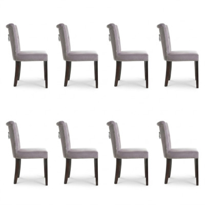 8x Upholstered Seating Chairs Chair Set Armchair Lounge Club Set