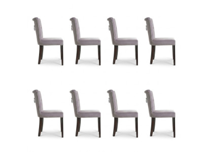 8x Upholstered Seating Chairs Chair Set Armchair Lounge Club Set