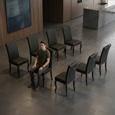 8x Chesterfield chairs upholstered armchair chair design seating club set new