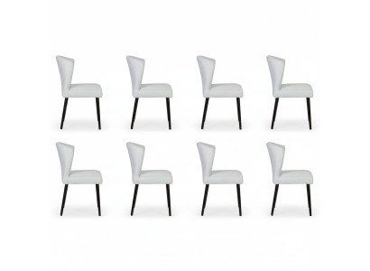 8x Design Armchair Lounge Club Upholstered Chair Set Living Room Recliner New