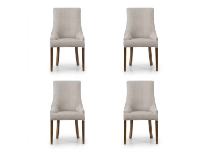 4x designer upholstered chair set suite chairs complete backrest seat lounge