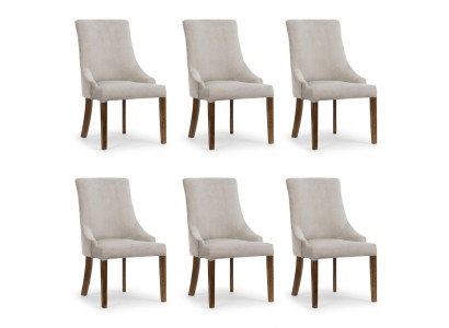6x Designer Upholstered Chair Set Complete Chairs Reclining Seat Lounge Club New