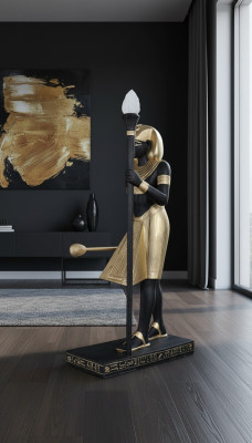Floor lamp sculpture figure lamp light Egypt statue figures sculptures 2876