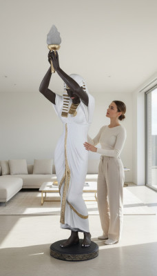 Floor lamp sculpture figure lamps light Egypt statue figures sculptures decor