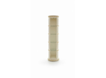 Showcase glass bar corner shelf amphora bevel base column cabinet display shelves 1860