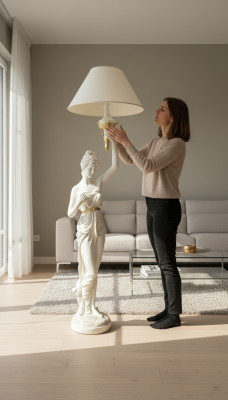 Sculpture Stand Light Design XXL Floor Standing Lamp Living Room Lights 183cm