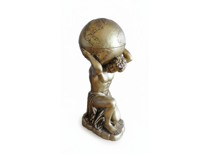 Antique Style Classical Globe Atlas Minibar Bar Wine Rack Statue Sculpture Decoration