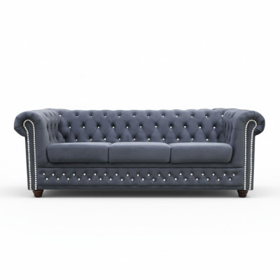 Chesterfield sofa set sofa 3+1+1 upholstered couch sofas seating crystal stones