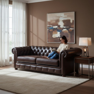 Chesterfield Sofa Set 3+2+1 Yorki Couch Upholstery Set Sofas New