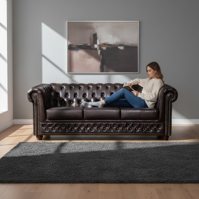 Chesterfield Sofa Set Sofa Upholstery Design Leather Fabric Suites 3+2 Couch