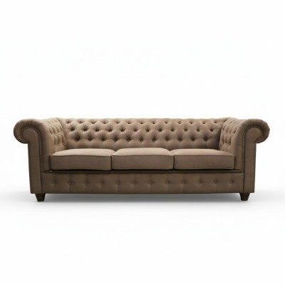 Chesterfield design luxury upholstered seating couch XXL big 3-seat sofa couches