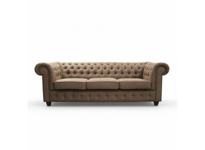 Chesterfield design luxury upholstered seating couch XXL big 3-seat sofa couches