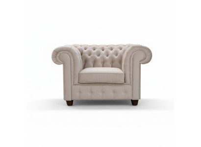 Chesterfield 1 Seater TV Armchair Club Lounge Recliner Textile Leather Sofas