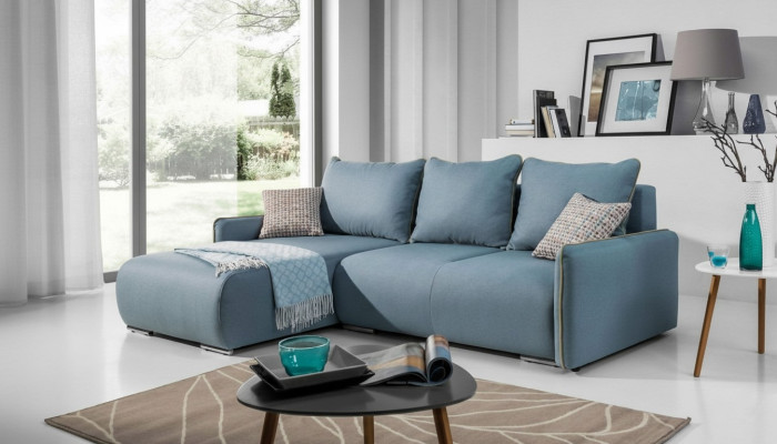 Corner sofa, sleeper sofa, sofa, couch, upholstery, corner suite, bed function, seat, couches, new.