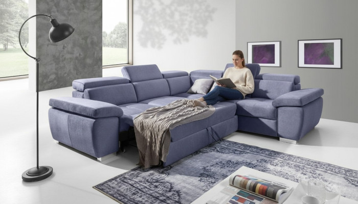 XXL Upholstered Living Area Sofa Corner Seat Upholstery Sleeping Set Couches Sofas