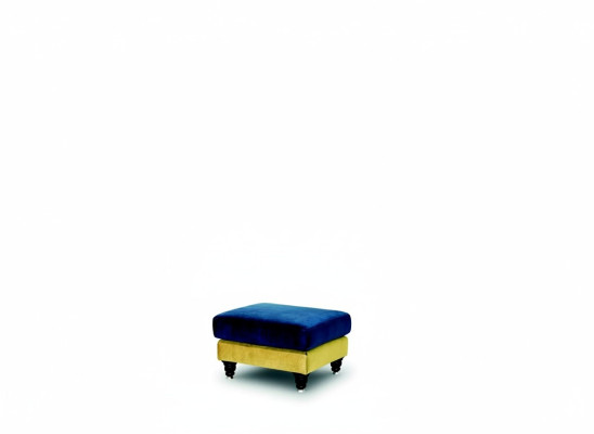 Footstool Lounge Stool XXL Club Ottoman Pouf Leather Fabric Ottoman Designer New
