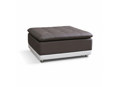 Lounge Stool XXL Club Footstool Ottoman Pouf Leather Textile Ottoman