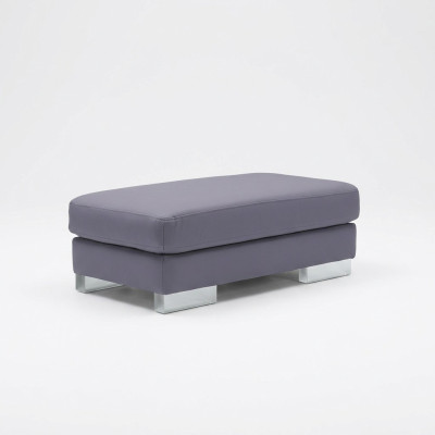 XXL Club Footstool Club Lounge Pouf Leather Ottoman Designer Textile