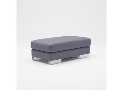 XXL Club Footstool Club Lounge Pouf Leather Ottoman Designer Textile