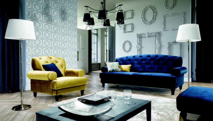 Chesterfield 3-seater designer sofa couch upholstered sofas couches textile Lamezia