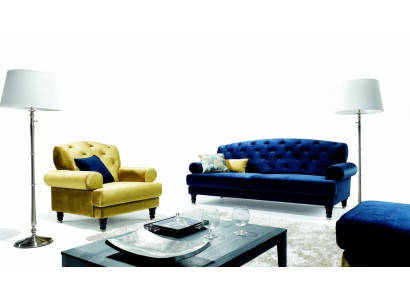 Chesterfield 3-seater designer sofa couch upholstered sofas couches textile Lamezia