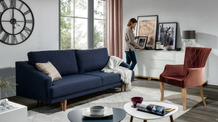 Stylish, very soft, ultra-comfortable sofa bed in a modern style
