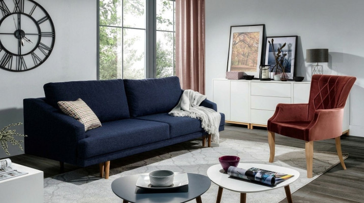 Stylish, very soft, ultra-comfortable sofa bed in a modern style