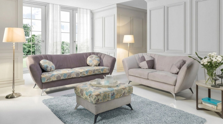 Design Poster Couch Sofa Set Seating 3+2 Seater Set Fabric Set Vittoria