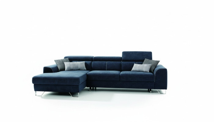 Fabric Sofa Couch Upholstered Corner Design Suite Blue Living Landscape Textile