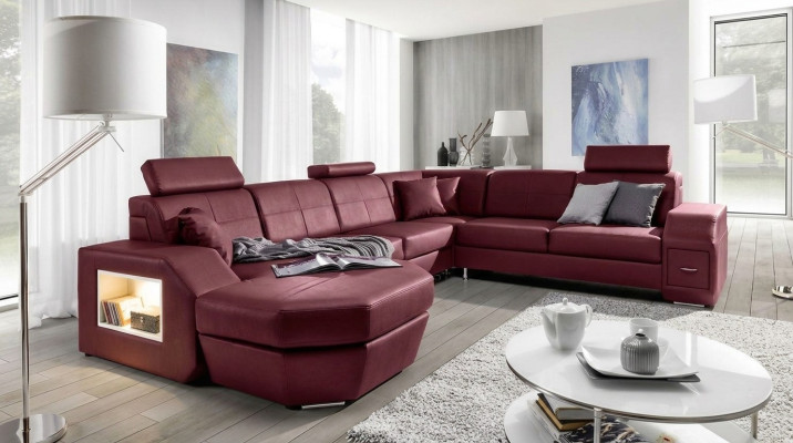 Noble design upholstered corner sofa suite living landscape sofas couches seat