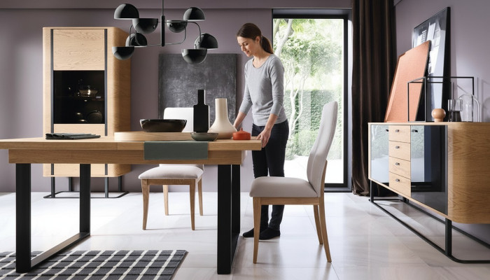 High-quality living room furniture set display cabinet + dining table + sideboard dresser