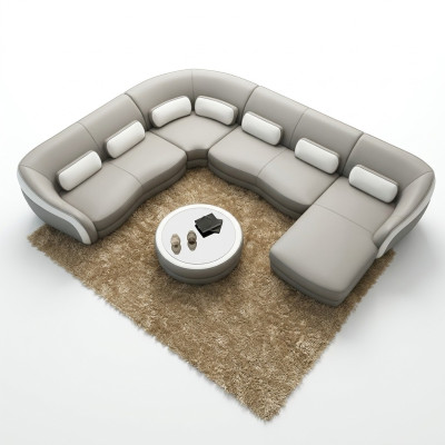 Large Luxury Couch Living Landscape Corner Sofa Sofas Sets Leather Sofa Corner