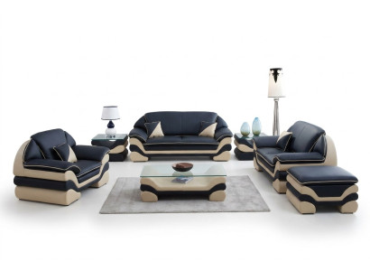 Classic Couch Upholstery Sofa Set 3+2+1 Complete Set Leather Sofas