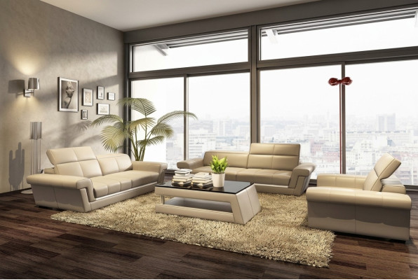 Designer sofa set upholstered leather sofa couch set combination 3+2+1