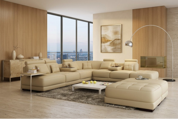 Large sofa leather sofa couch living landscape L shape upholstery set corner sofa