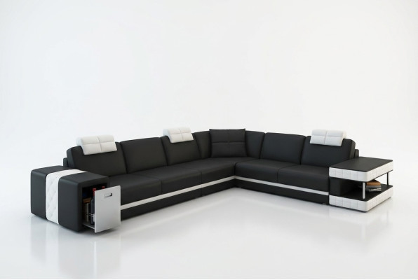 Leather sofa couch upholstery corner seating corner set living room
