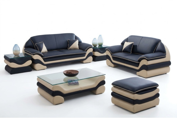 Leather sofa couch living room set 3+2 seater design sofa classic suite