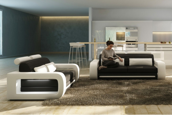 Leather sofa couch seating area 3+2 seater design modern sofa suite