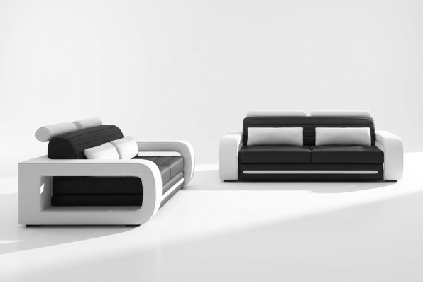 Leather sofa couch seating area 3+2 seater design modern sofa suite