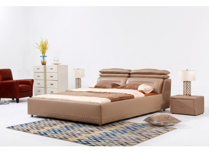 Modern design bed XXL luxury hotel bed style double leather 140 160