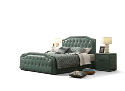 Modern design hotel bed XXL beds luxury double leather Chesterfield 180x200cm