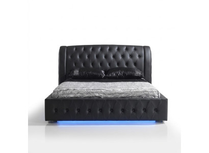 Modern hotel design bed XXL beds luxury double leather Chesterfield
