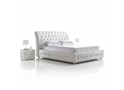 Modern XXL Hotel Design Bed Beds Luxury Double Leather Chesterfield