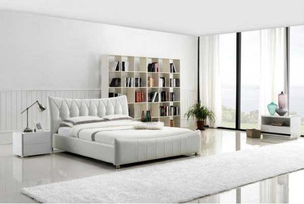 Modern design bed XXL beds hotel luxury style double leather 140 160