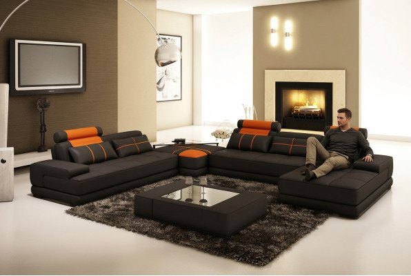 XXL Designer Living Area Upholstered Corner Sofa Sofa Set Sofa Couch