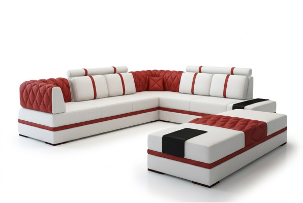 L Form XXL Designer Living Landscape Upholstered Corner Sofa Corner Suite Sofa Couch Corner