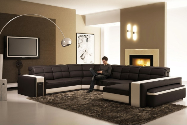 Corner Design Big Upholstered Corner Sofa Couch Leather Sofas Suite XXL