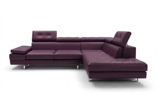 Leather sofa couch living area L-shape design modern sofa 5057